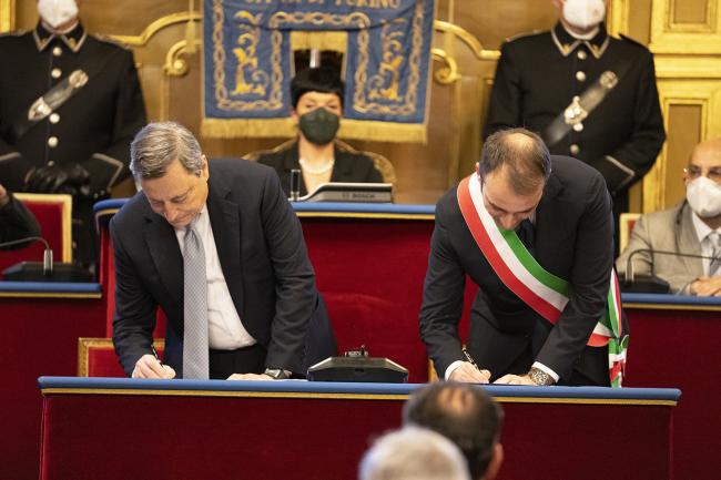 PM Draghi at the ‘Patto per Torino’ signing ceremony