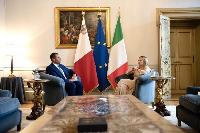 Il Presidente Meloni incontra il Primo Ministro della Repubblica di Malta Abela