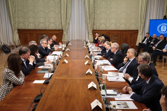 Government meets with trade union organisations at Palazzo Chigi