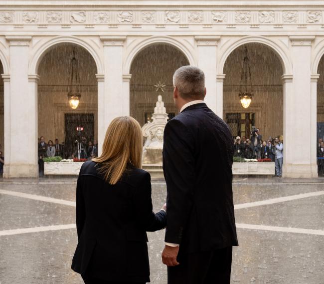 President Meloni welcomes the Federal Chancellor of the Republic of Austria