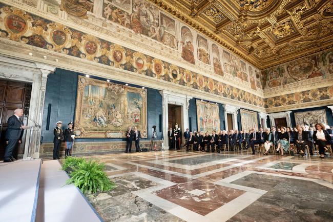 President Meloni at the Quirinale Palace for the ceremony to celebrate the ‘Research Days’ initiative