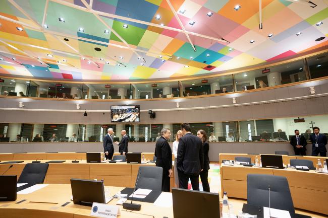 PM Draghi attends special meeting of the European Council: day 1