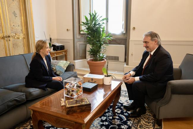 President Meloni meets with the President of the Lombardy Region at Palazzo Chigi