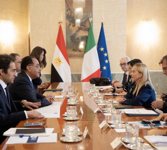 Conferenza internazionale su Sviluppo e Migrazioni, incontro con il Primo Ministro egiziano Madbouly