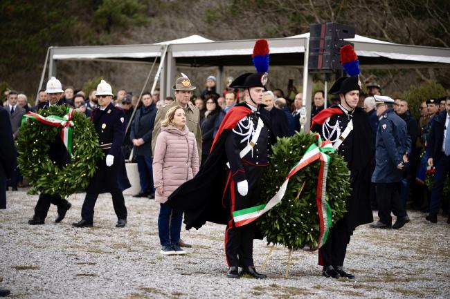 Giorno del Ricordo, il Presidente Meloni alla cerimonia commemorativa  presso la Foiba di Basovizza"