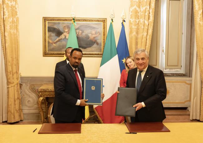 Firma di accordi bilaterali Italia - Etiopia