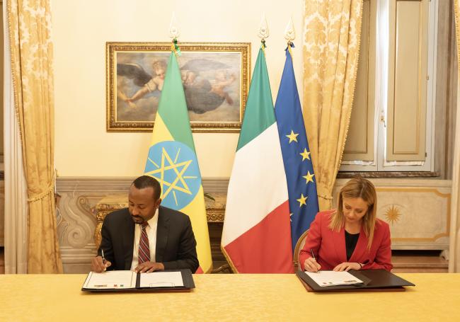 Firma di accordi bilaterali Italia - Etiopia