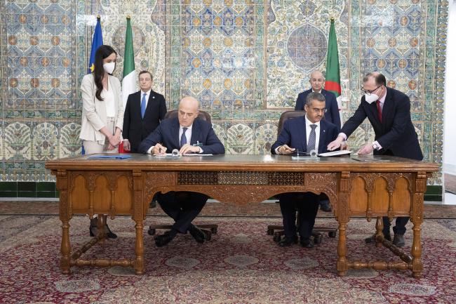 Firma dell'accordo tra ENI e SONATRACH