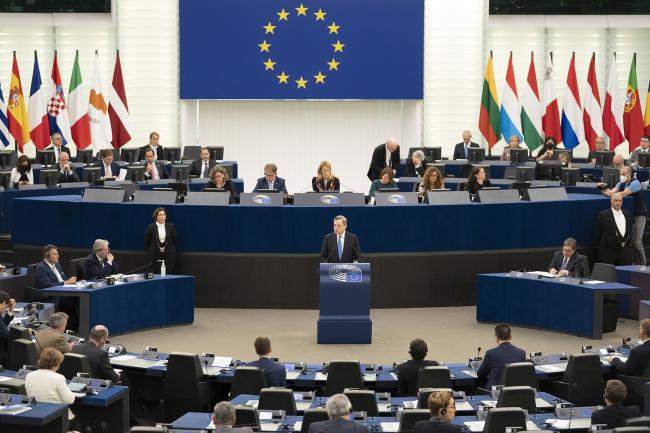 Il Presidente Draghi al Parlamento europeo