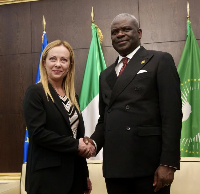 President Meloni with the Prime Minister of the Republic of the Congo