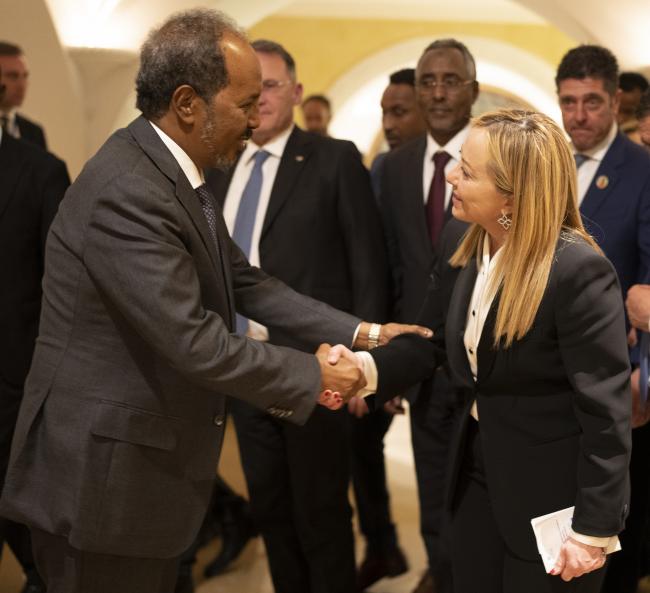 Il Presidente Meloni incontra il Presidente somalo Hassan Sheikh Mohamud