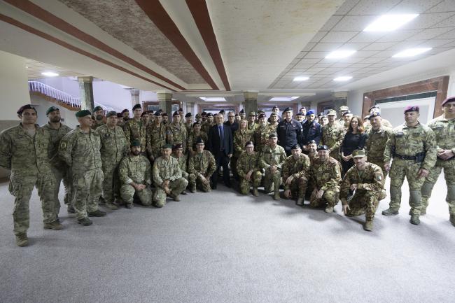 President Meloni at the Union III military base in Baghdad