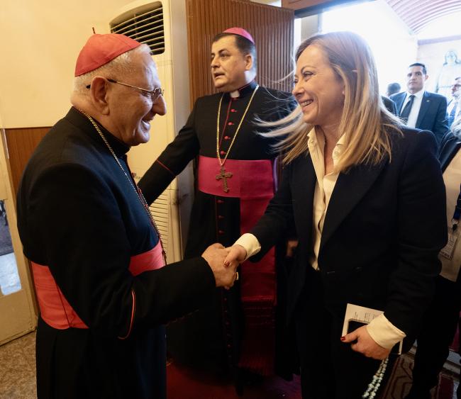 President Meloni meets with Cardinal Louis Raphaël Sako