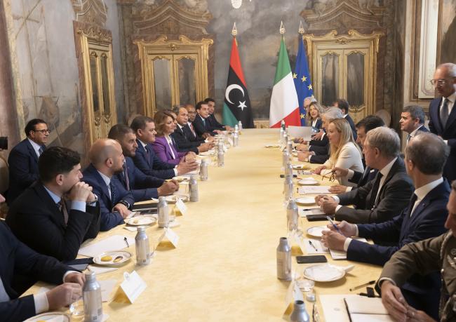 Il Presidente Meloni incontra il Primo Ministro del Governo di Unità Nazionale libico