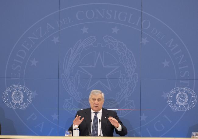 Conferenza stampa dei Ministri Piantedosi, Nordio e Tajani