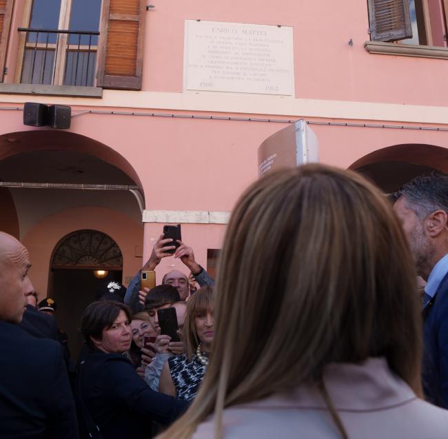 President Meloni visits the birthplace of Enrico Mattei