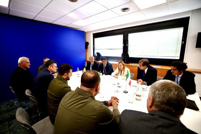 Incontro del Presidente Meloni con il Presidente dell'Ucraina Zelensky