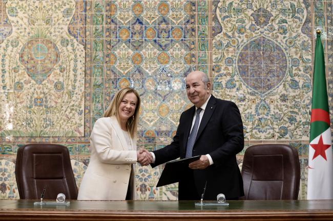 Agreement signing ceremony between Italy and Algeria