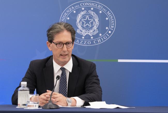 Undersecretary Garofoli at the press conference following the Council of Ministers meeting
