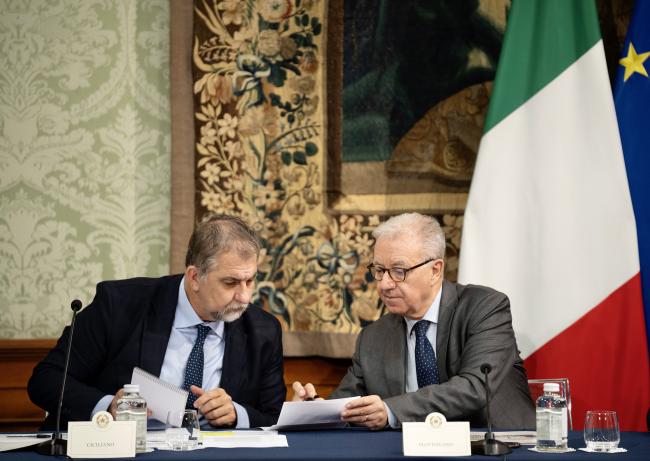 Press conference held at Palazzo Chigi