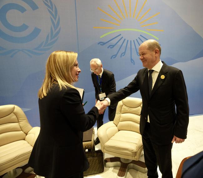 President Meloni with Chancellor Scholz of the Federal Republic of Germany