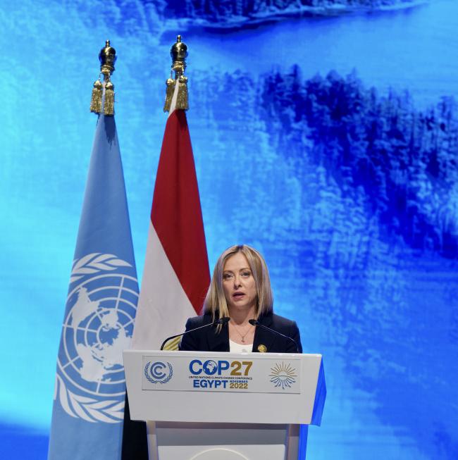 COP27: President Meloni delivers a speech at the Plenary Session
