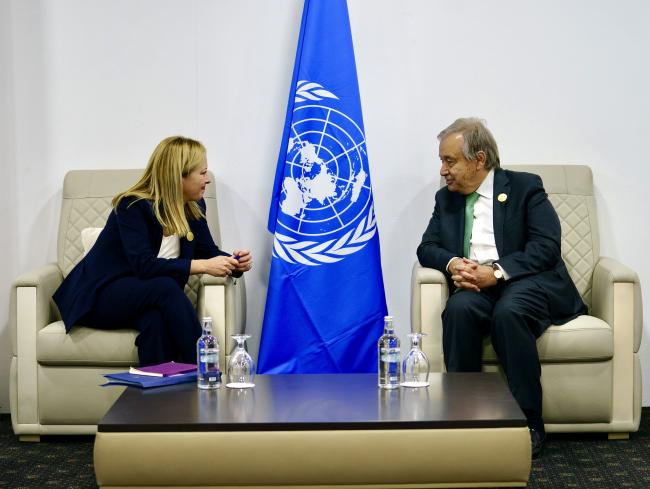 President Meloni with United Nations Secretary-General Guterres