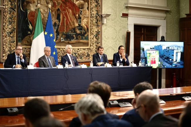 Press conference held at Palazzo Chigi