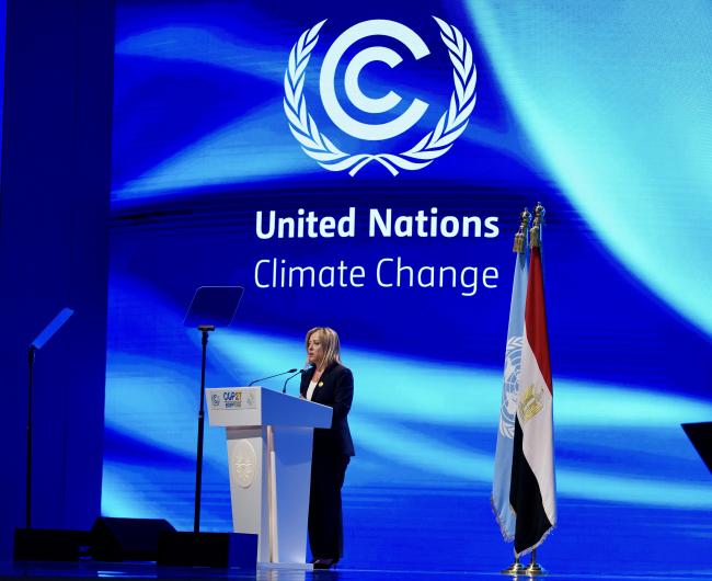 COP27: President Meloni delivers a speech at the Plenary Session