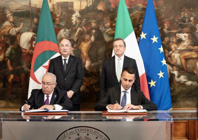 Signing ceremony for the agreements between the Government of the Italian Republic and the Government of the People’s Democratic Republic of Algeria