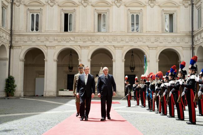 PM Draghi meets with President Tebboune at Palazzo Chigi