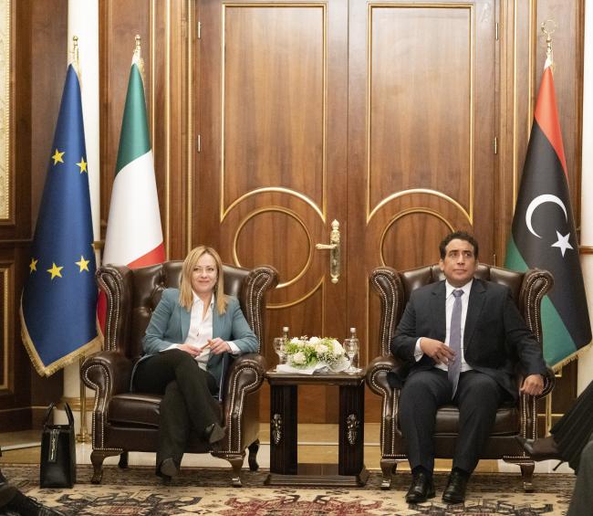 Incontro del Presidente Meloni con il Presidente del Consiglio Presidenziale dello Stato di Libia