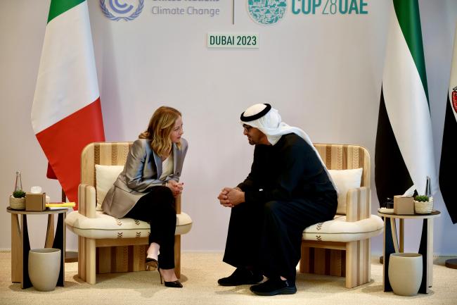 Incontro bilaterale con il Presidente degli Emirati Arabi Uniti