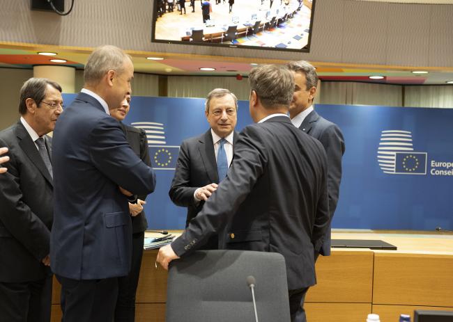 Il Presidente Draghi all'Eurosummit