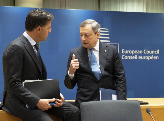 Il Presidente Draghi all'Eurosummit