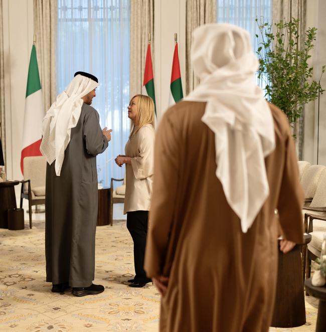 Incontro con il Presidente degli Emirati Arabi Uniti