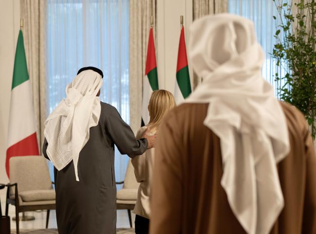 Incontro con il Presidente degli Emirati Arabi Uniti