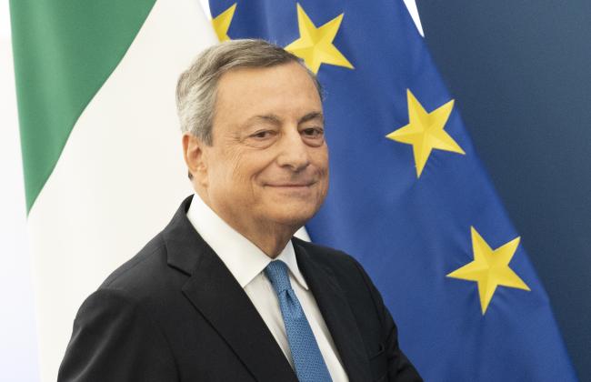 PM Draghi during the press conference following Council of Ministers meeting no. 95
