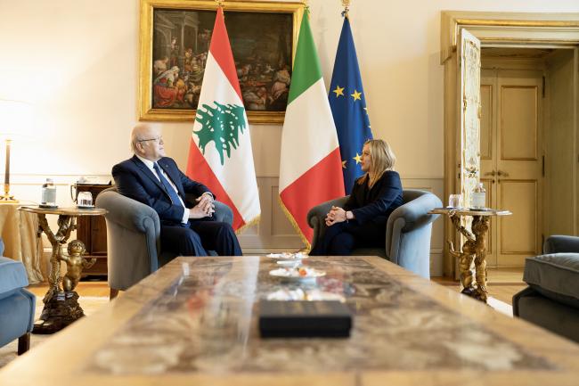 President Meloni meets with the Prime Minister of Lebanon