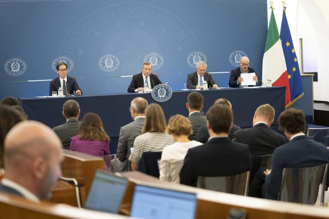 PM Draghi’s press conference with Minister Franco, Minister Cingolani and Undersecretary Garofoli