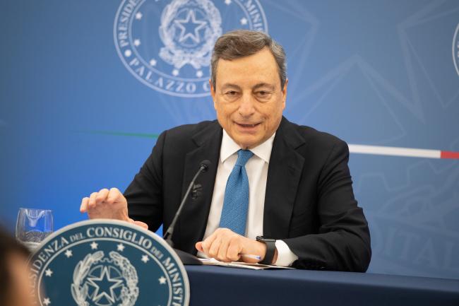 Conferenza stampa del Presidente Draghi con i Ministri Speranza e Gelmini