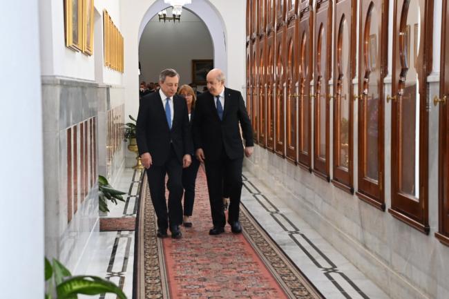 PM Draghi meets with President Tebboune of the People’s Democratic Republic of Algeria